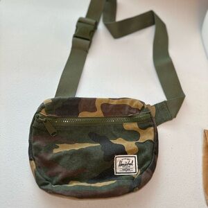 Herschel Supply Company Green and Brown Belt Bag